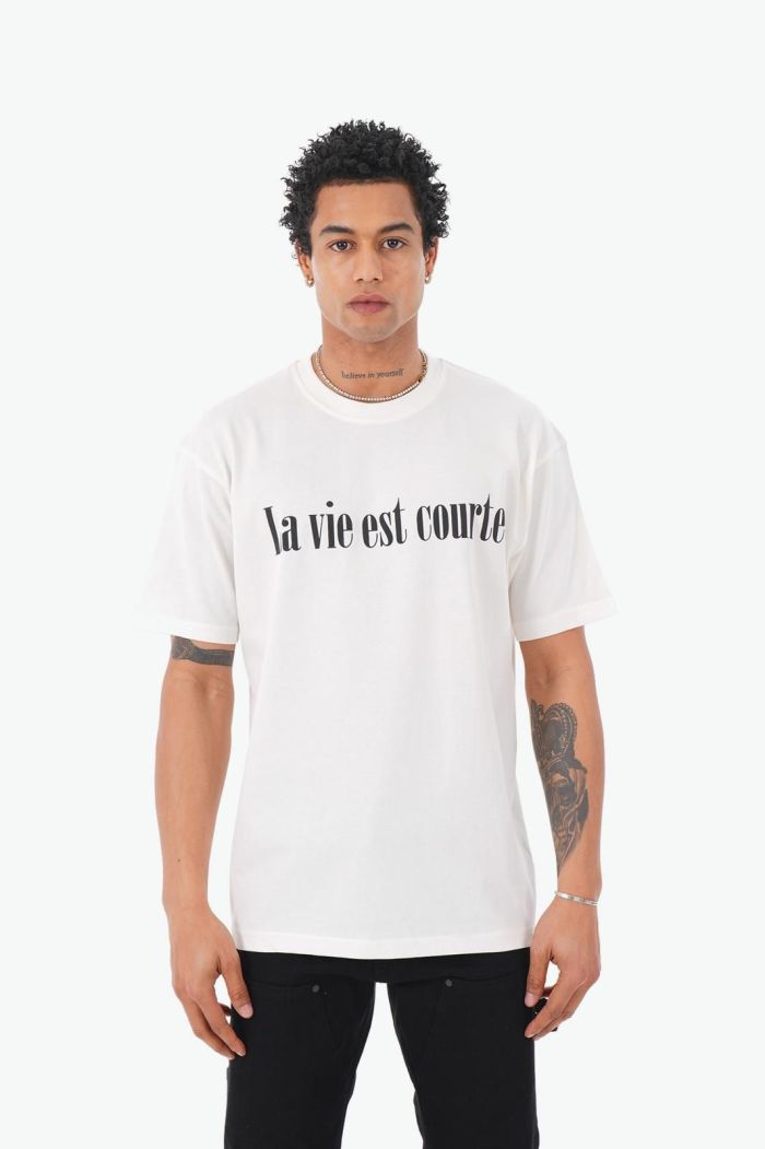 T-shirt large - La vie est courte