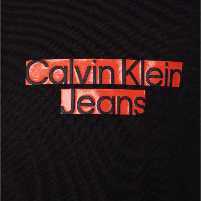 Calvin Klein T-Shirt Noir Logo Rouge