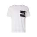 Calvin Klein T-Shirt Blanc Logo Poche Noire