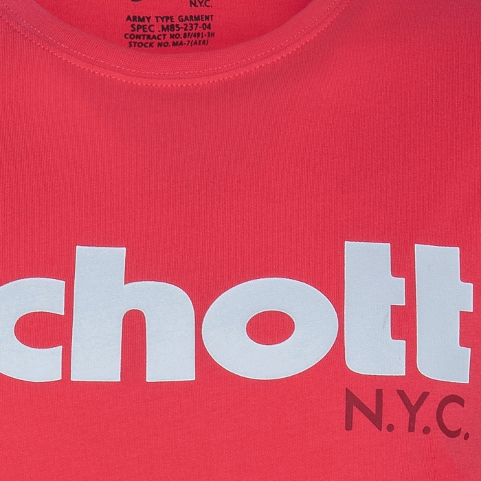 Schott T-Shirt Logo Corail