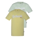 Lot de 2 T-Shirt Schott - Vert/Jaune