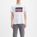 T-Shirt Levi's Logo Bandes - Blanc