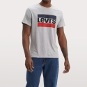 T-Shirt Levi's Logo Bandes - Gris
