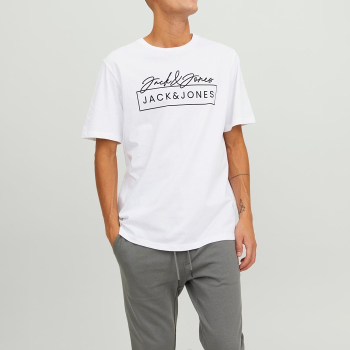 T-Shirt Jack & Jones Imprimé - White